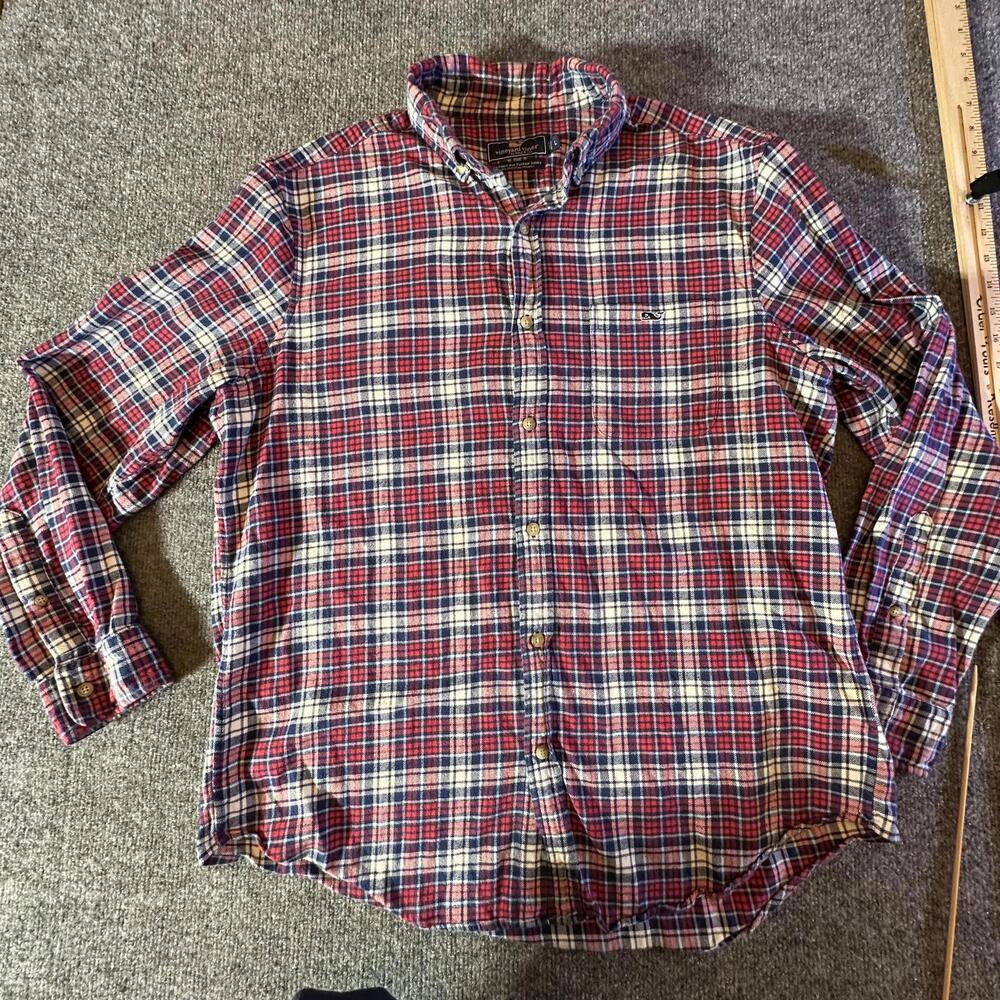 Vineyard Vines Classic Fit Tucker Shirt - Red‎ Plaid - Large